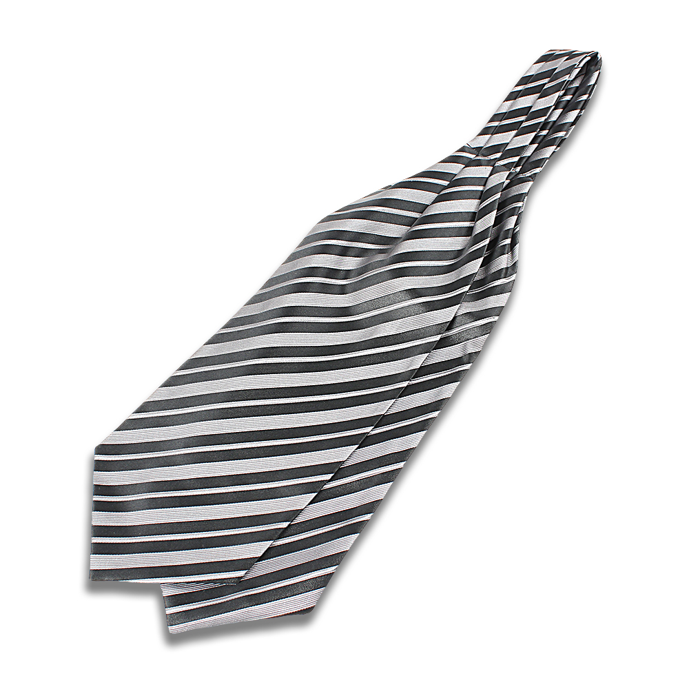 VAS-50 VANNERS Soie Ascot Tie Stripe Noir[Accessoires Formels] Yamamoto(EXCY)