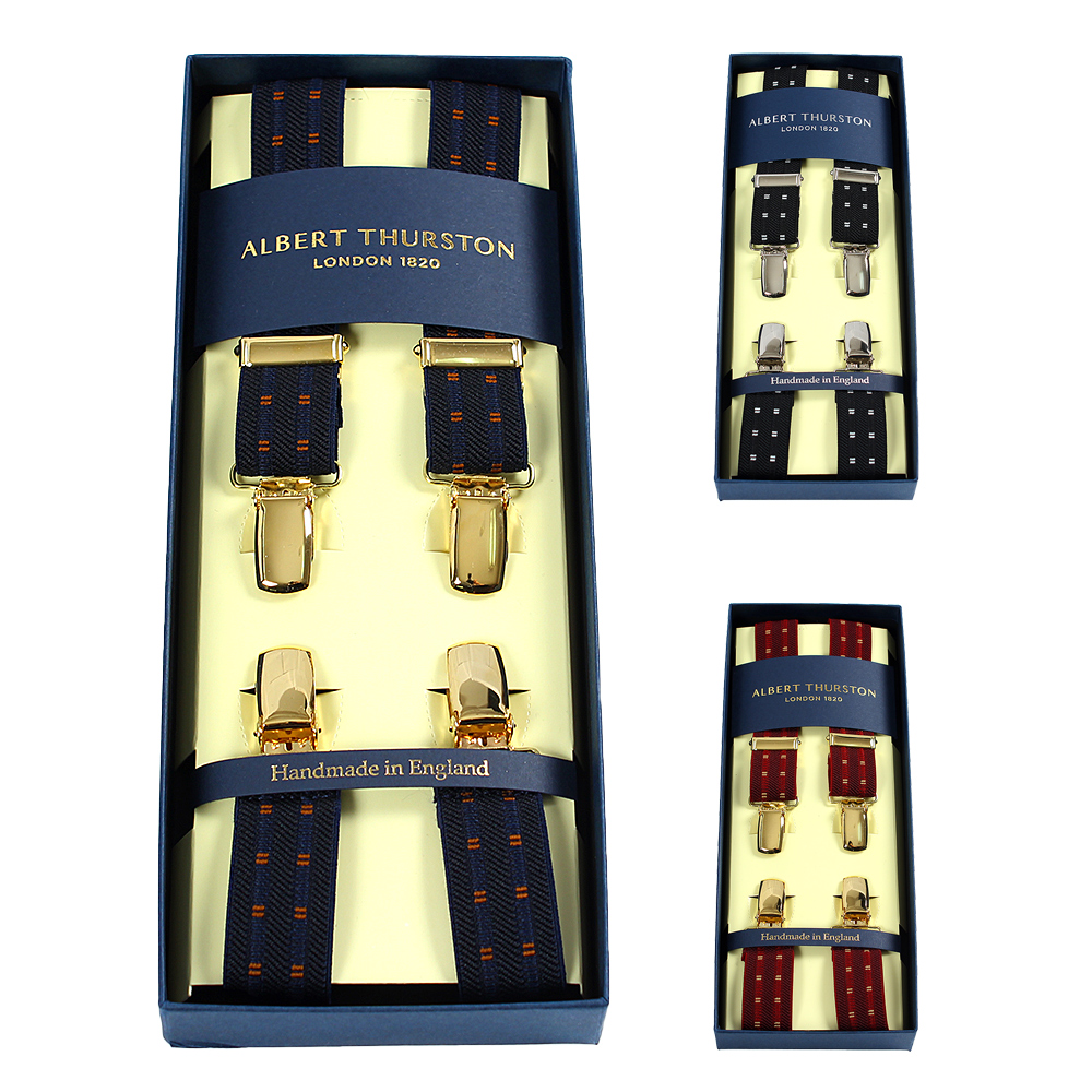 ATX-2478 Bretelles Albert Thurston à Pois, élastique 25 Mm (Bande élastique)[Accessoires Formels] ALBERT THURSTON