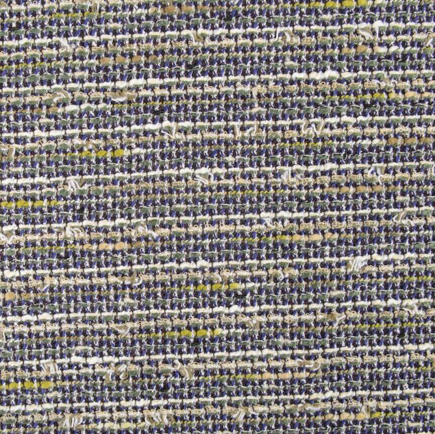 Z6351 LINTON Textile Tweed Fabriqué En Angleterre Violet Bleu X Vert X Blanc LINTON