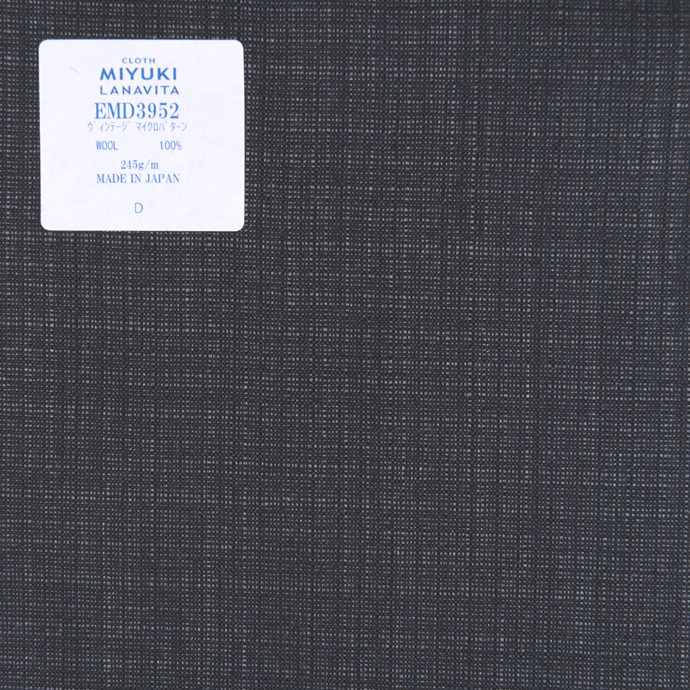 EMD3952 Collection Laine Fine Vintage Micro Motif Gris Anthracite[Textile] Miyuki Keori (Miyuki)