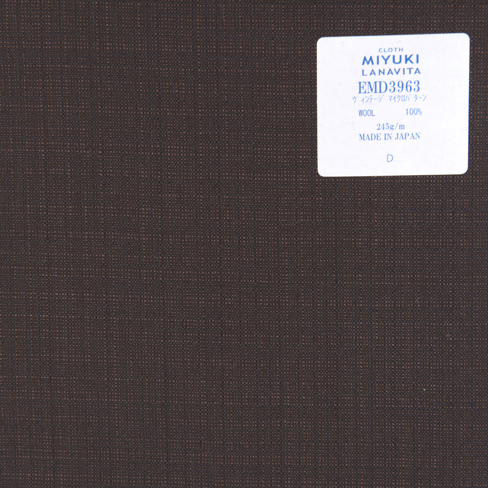 EMD3963 Collection Laine Fine Vintage Micro Motif Marron Foncé[Textile] Miyuki Keori (Miyuki)