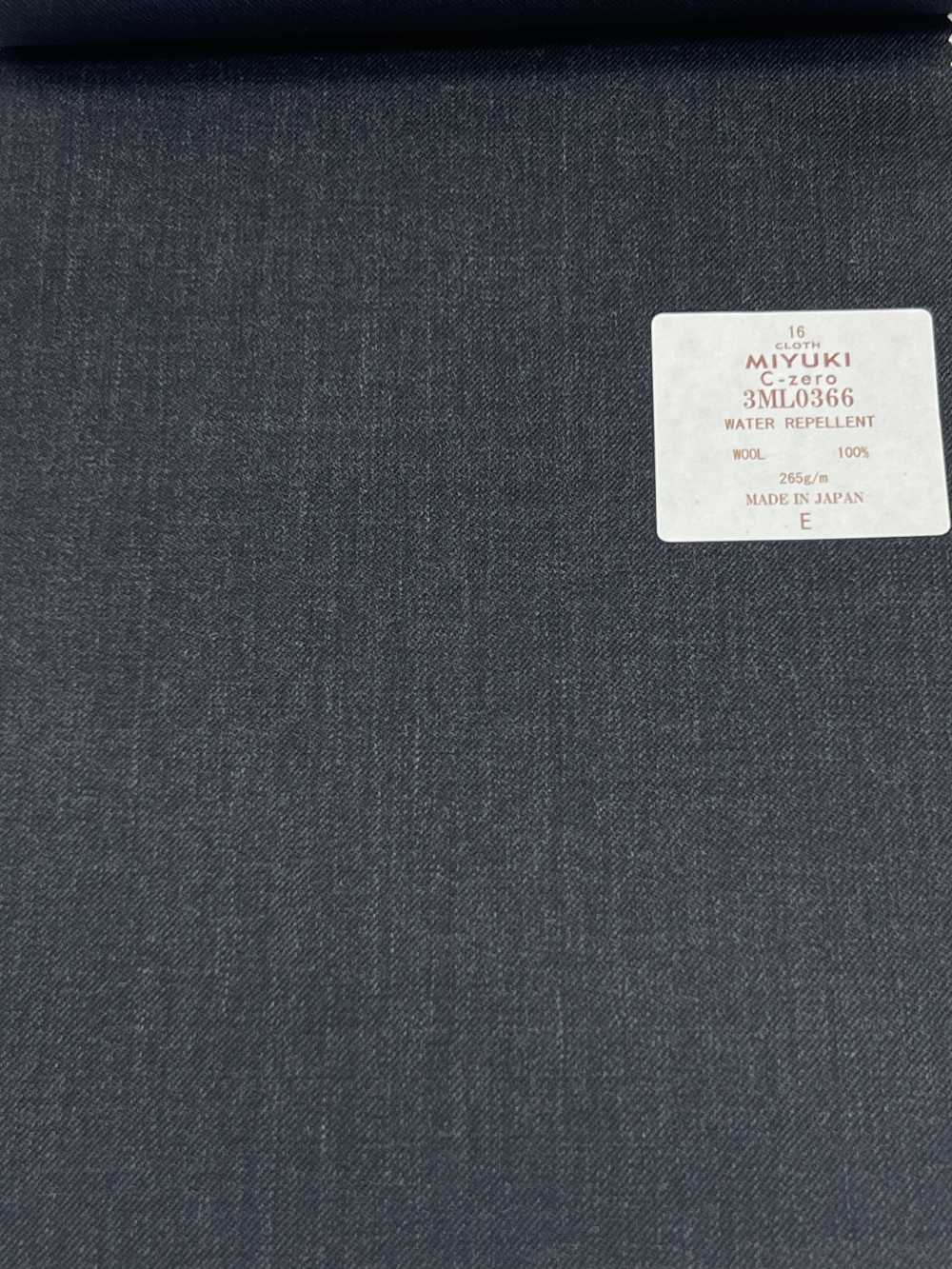 3ML0366 Comfort Sea Zero HYDROFUGE Twill Plain Charcoal Sky Grey[Textile] Miyuki Keori (Miyuki)
