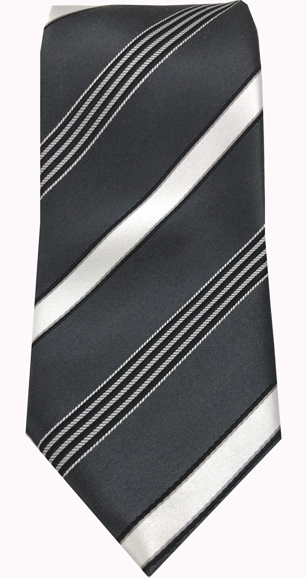 NE-405 Cravate Rayée Noire Tissée Nishijin[Accessoires Formels] Yamamoto(EXCY)
