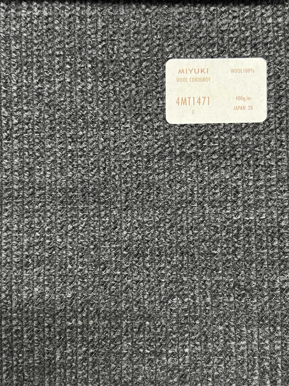 4MT1471 COMFORT LINE AIRFLY LAINE VELOURS CÔTELÉ Charcoal Heaven Grey[Textile] Miyuki Keori (Miyuki)