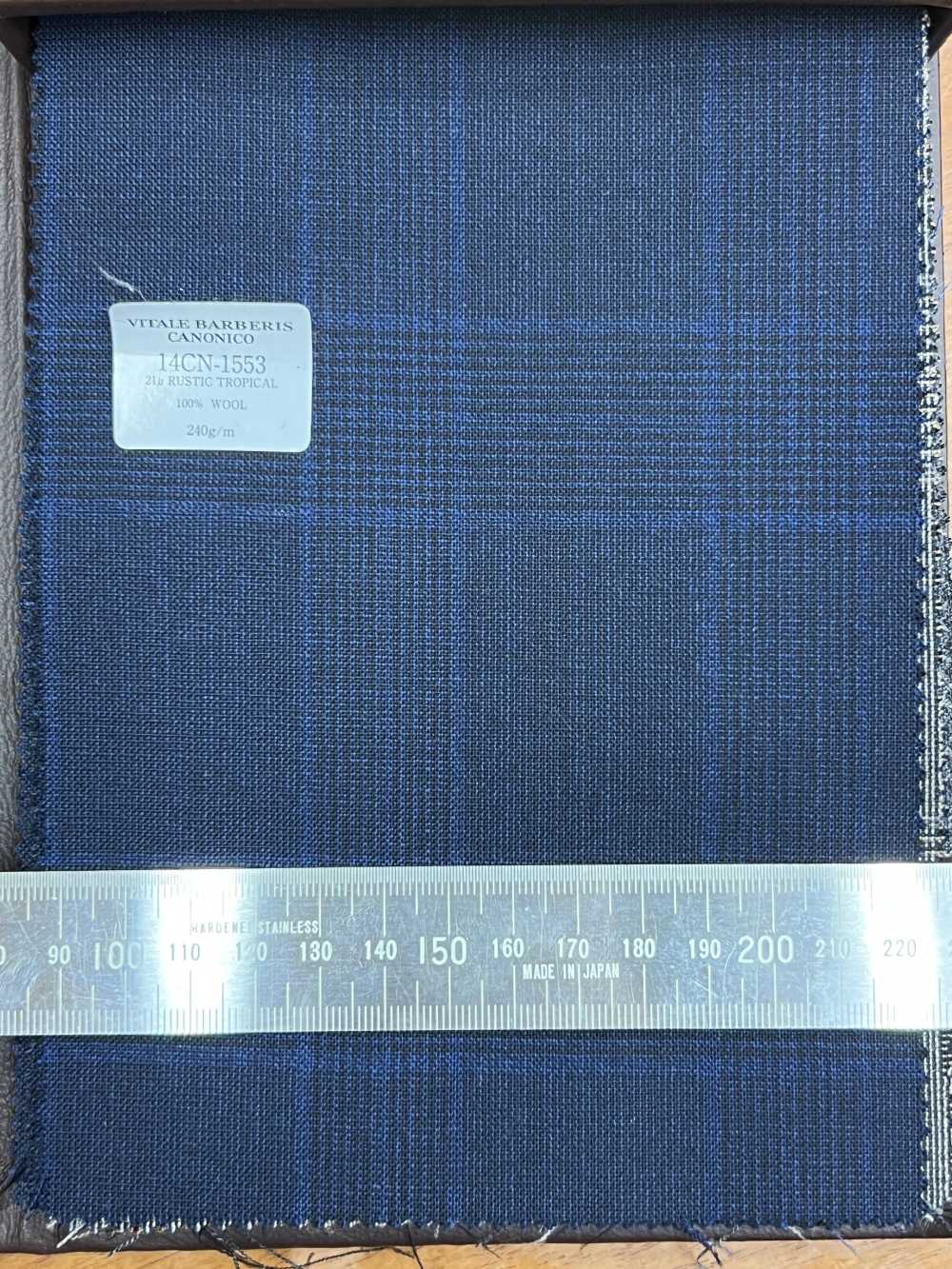 14CN1553 CANONICO 21μ RUSTIQUE TROPICAL Glen Check Bleu[Textile] CANONIQUE