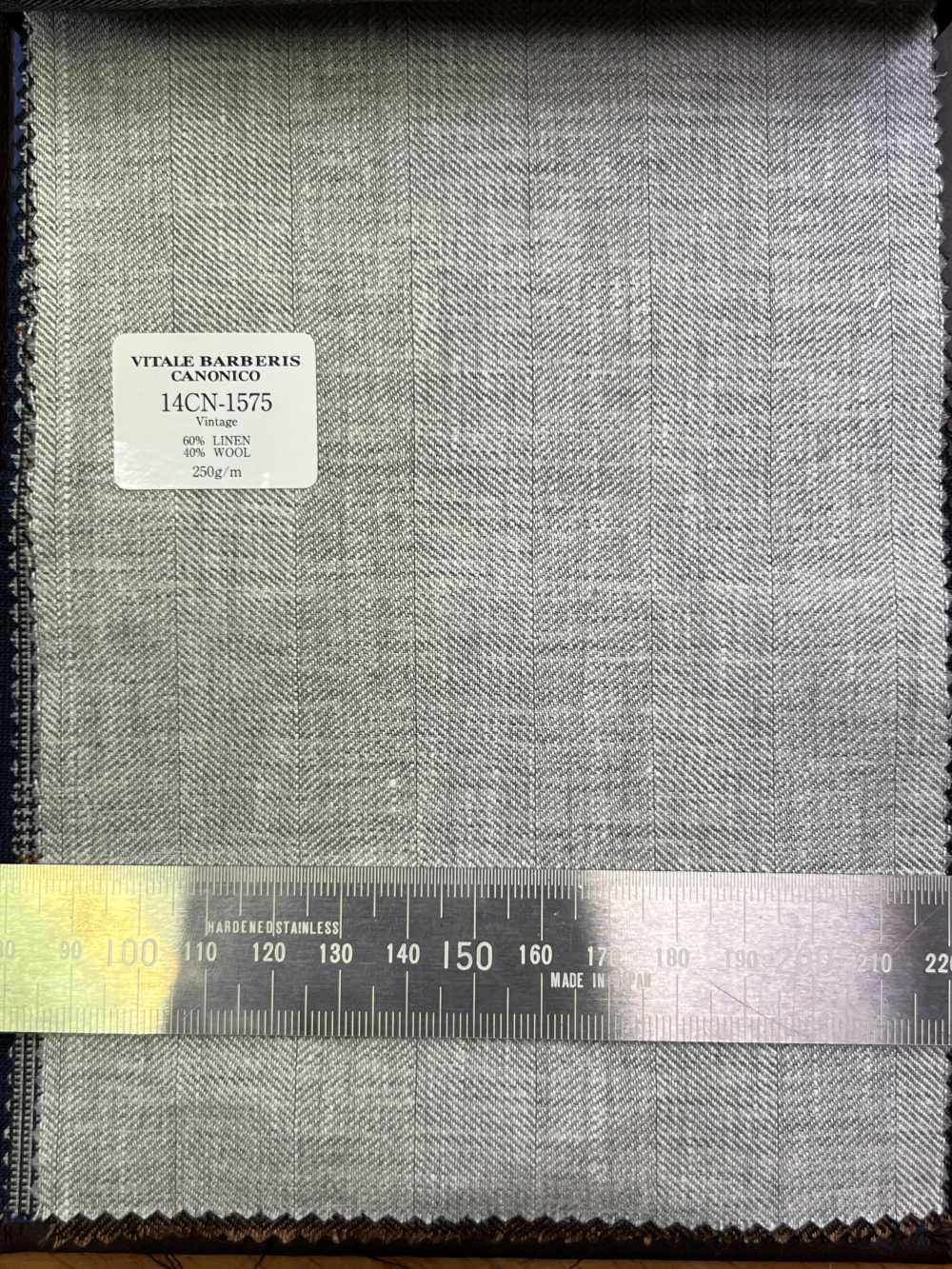 14CN1575 CANONICO LI/60 W/40 Chevrons Gris Clair[Textile] CANONIQUE