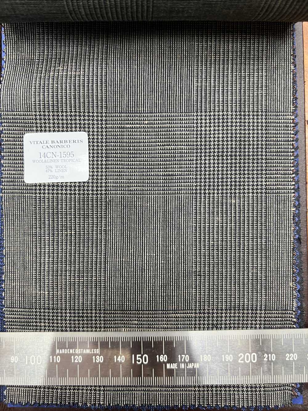 14CN1595 CANONICO Laine Et Lin 21 Microns Glen Check Marron[Textile] CANONIQUE