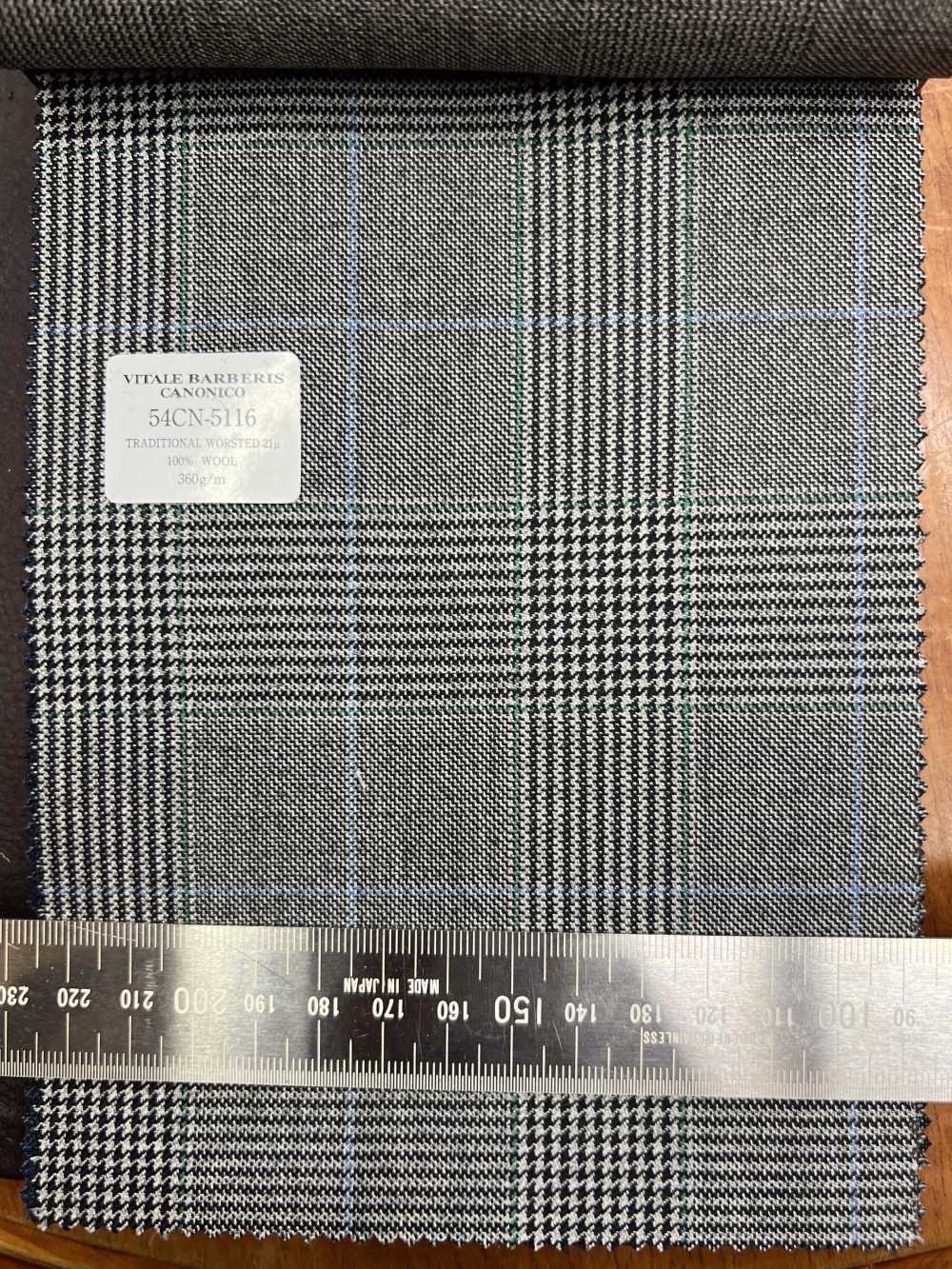 54CN5116 CANONICO TRADITIONAL WORSTED 21μ Prince De Galles à Carreaux Gris[Textile] CANONIQUE