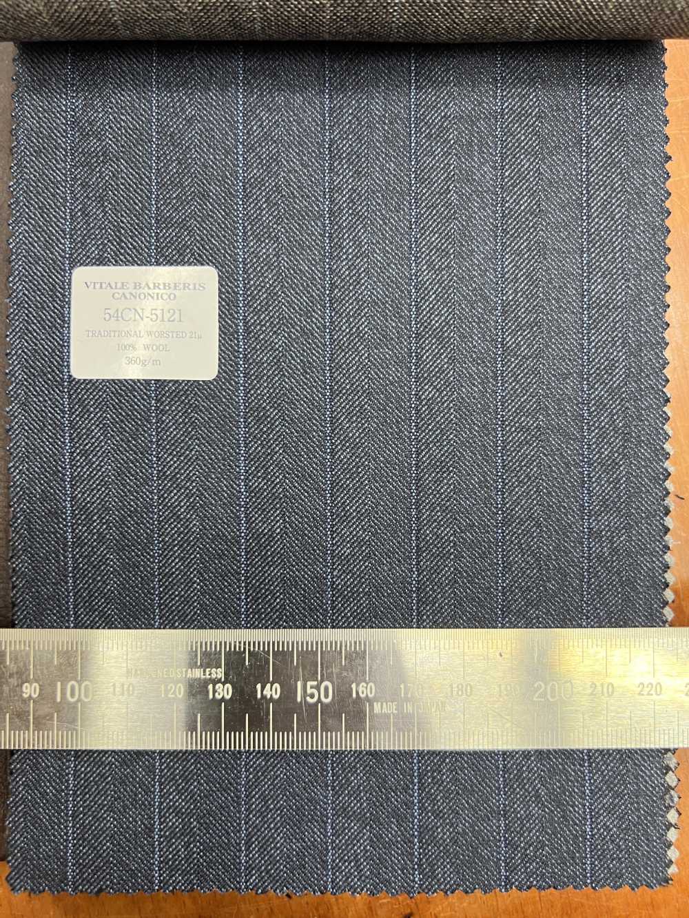 54CN5121 CANONICO TRADITIONAL WORSTED 21μ Chevrons Bleu[Textile] CANONIQUE