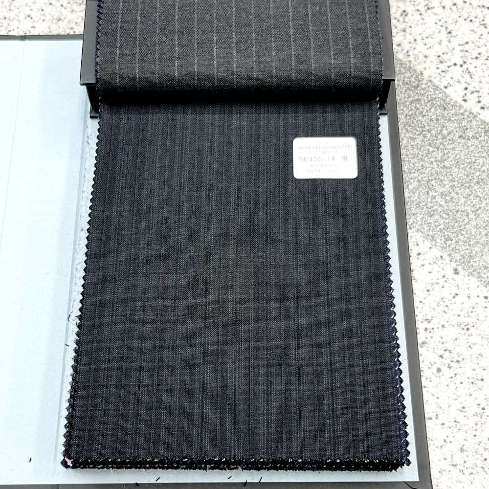 56455-14 25SS MEILLEURE SÉLECTION [N-STRETCH] N-Stretch Noir Rayures Alternées[Textile] Kunishima Co., Ltd.