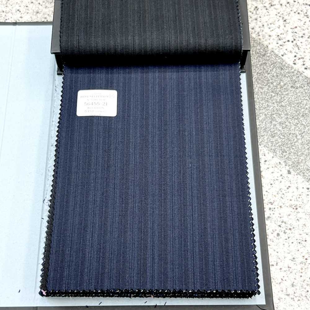 56455-21 MEILLEURE SÉLECTION 25SS [N-STRETCH] N-STRETCH Rayures Alternées Bleu Marine[Textile] Kunishima Co., Ltd.