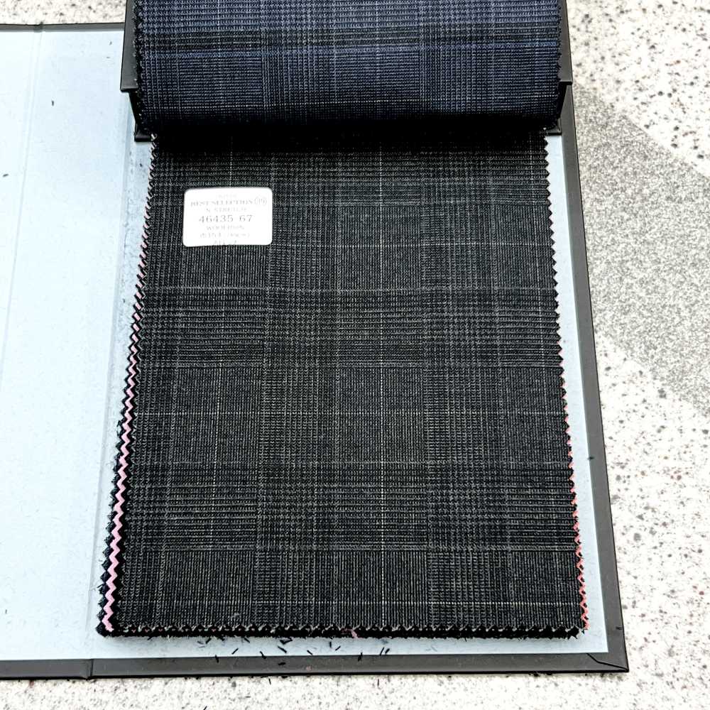 46435-67 MEILLEURE SÉLECTION 25SS [N-STRETCH] N-Stretch Tartan à Carreaux Gris Foncé[Textile] Kunishima Co., Ltd.