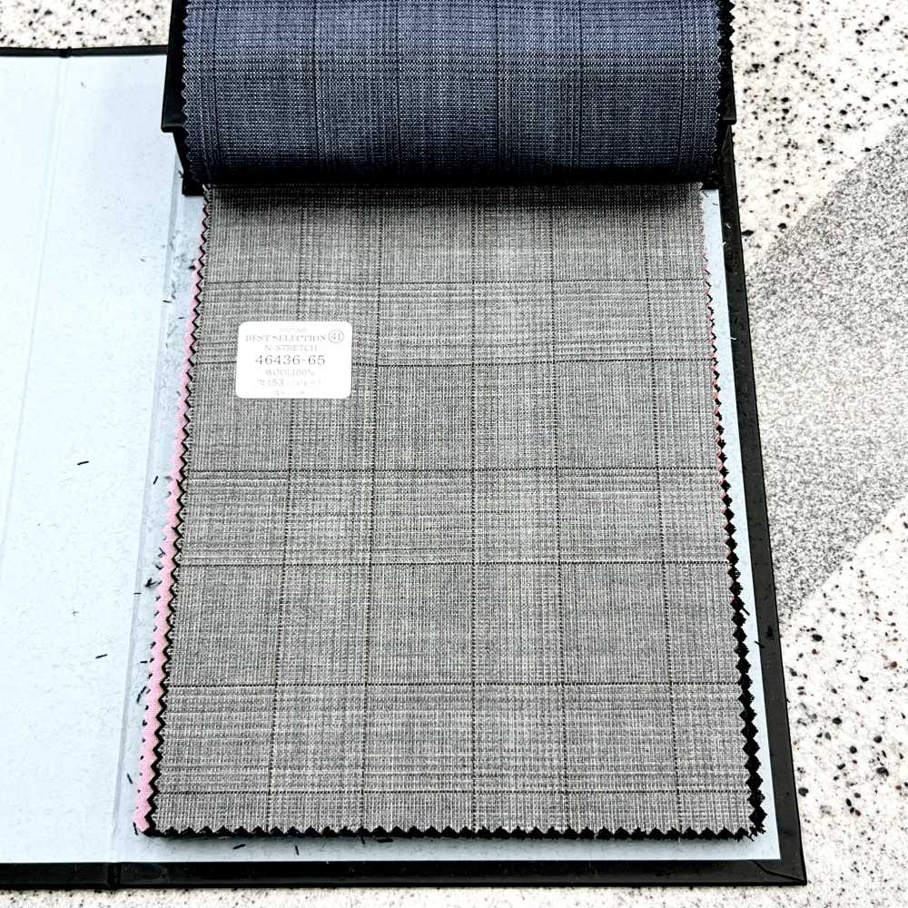 46436-65 MEILLEURE SÉLECTION 25SS [N-STRETCH] N-Stretch Gris Glen Check[Textile] Kunishima Co., Ltd.