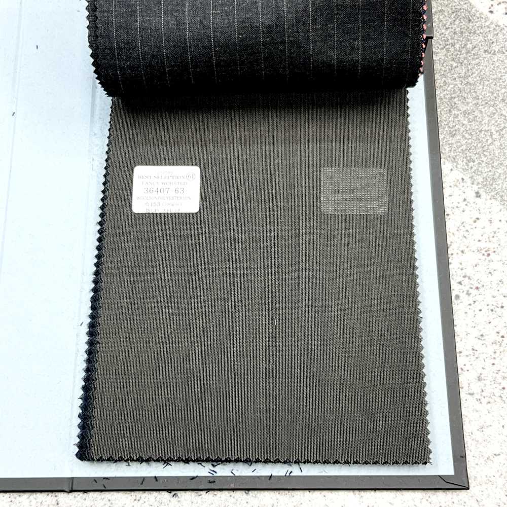 36407-63 25SS MEILLEURE SÉLECTION [FANCY WORSTED] Fancy Worsted Kaki Sans Motif[Textile] Kunishima Co., Ltd.