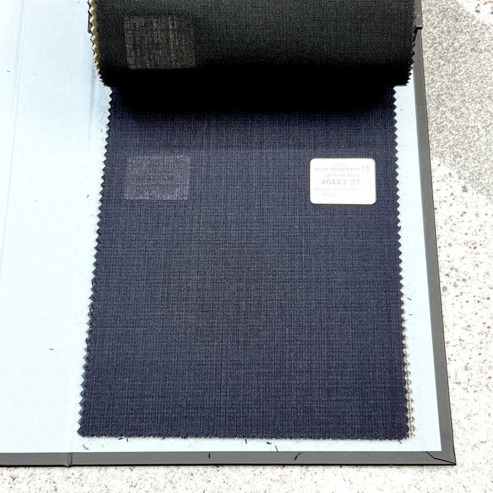 46443-27 25SS MEILLEURE SÉLECTION [Laine Légère] Laine Légère Bleu Marine Foncé Sans Motif[Textile] Kunishima Co., Ltd.