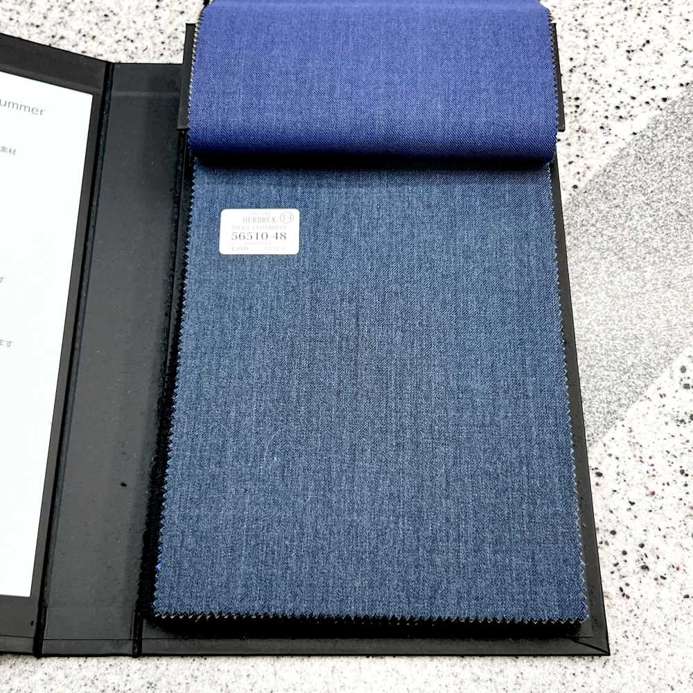 56510-48 25SSHERDREX [TWILL CHAMBRAY] Sergé Chambray, Sans Motif Lapis Lazuli[Textile] Kunishima Co., Ltd.