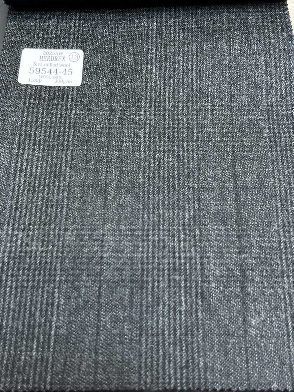 59544-45 25AW HERDREX [Laine Siro-moulée] Laine Siro-moulée Gris Anthracite Ciel Glen Check[Textile] Kunishima Co., Ltd.