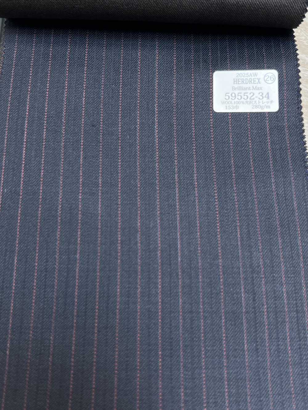 59552-34 25AW HERDREX [Brilliant Max] Rayures Alternées Bleu Marine Brilliant Max[Textile] Kunishima Co., Ltd.