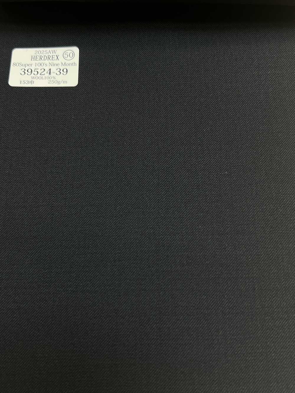 39524-39 25AW HERDREX [80 SUPER 100'S NEUF MOIS] Marine Sans Motif[Textile] Kunishima Co., Ltd.