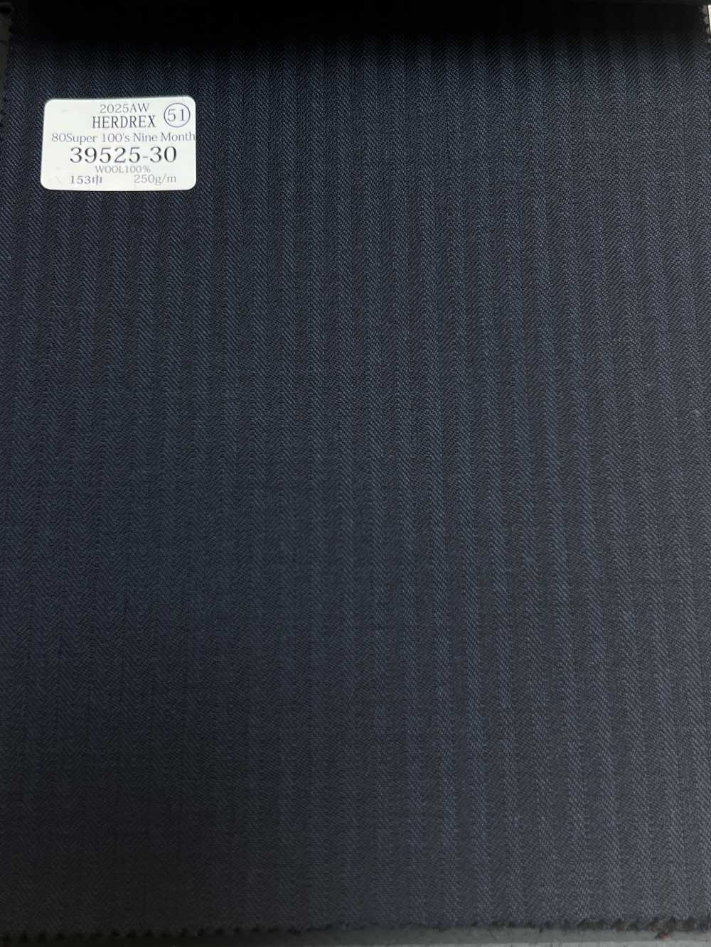 39525-30 25AW HERDREX [80 SUPER 100'S NEUF MOIS] Rayures Bleu Marine[Textile] Kunishima Co., Ltd.