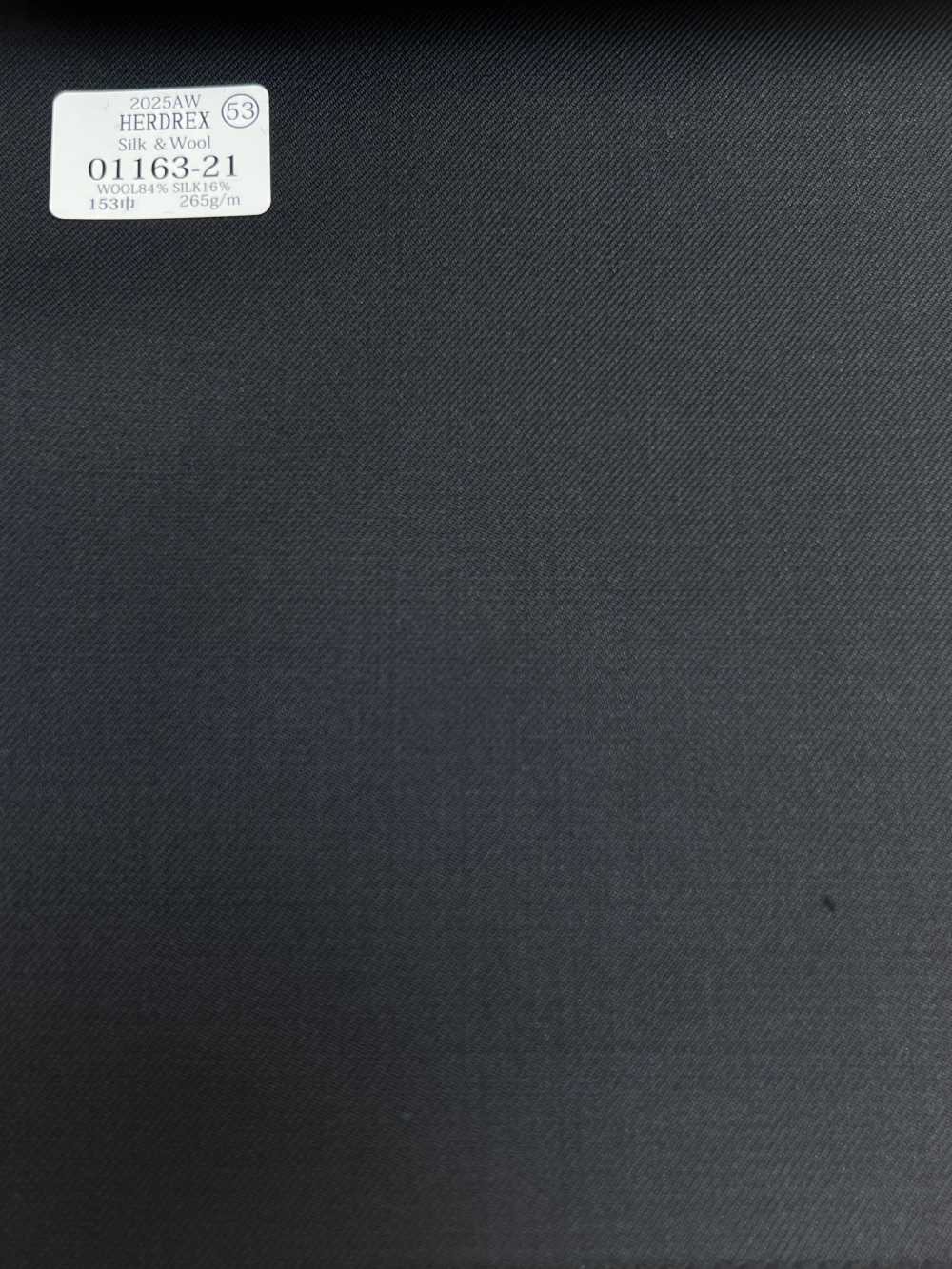 01163-21 25AW HERDREX [Soie Et Laine] Soie Et Laine Foncées Sans Motif[Textile] Kunishima Co., Ltd.