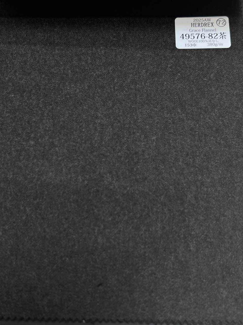 49576-82 25AW HERDREX [Grace Flannel] Grace Flannel Sans Motif[Textile] Kunishima Co., Ltd.