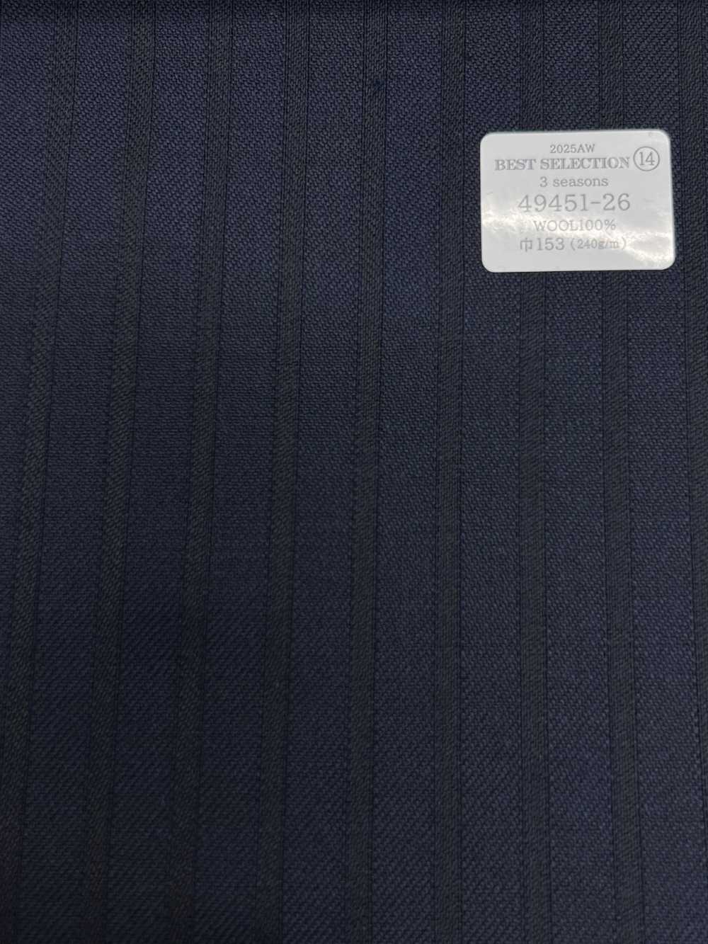 49451-26 MEILLEURE SÉLECTION 25AW [3 Saisons] Rayures Bleu Marine[Textile] Kunishima Co., Ltd.