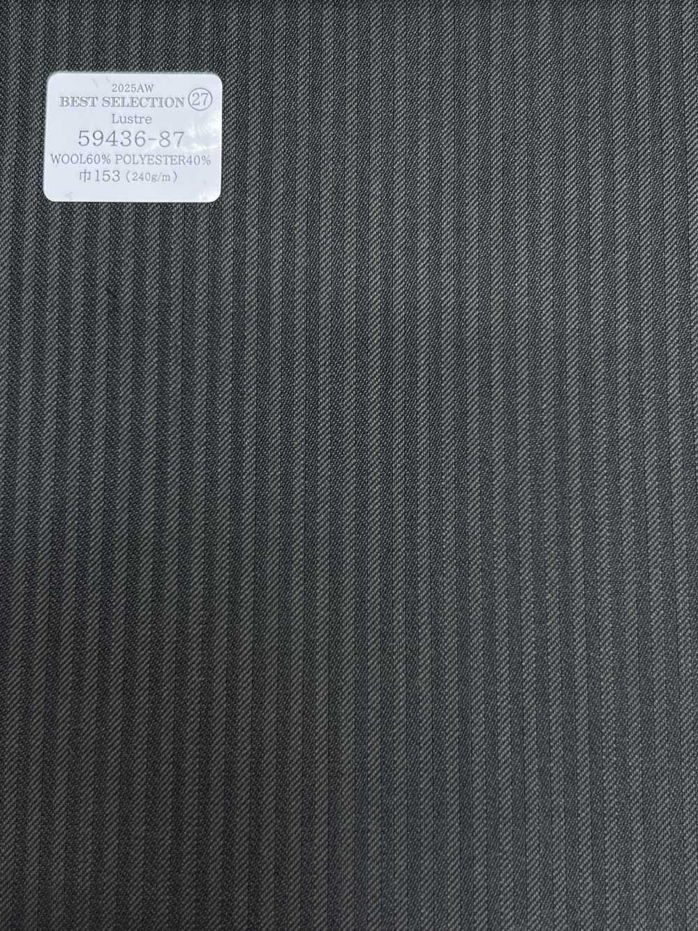 59436-87 MEILLEURE SÉLECTION 25AW [Lustre] Rayure Ombrée Gris Lustré[Textile] Kunishima Co., Ltd.