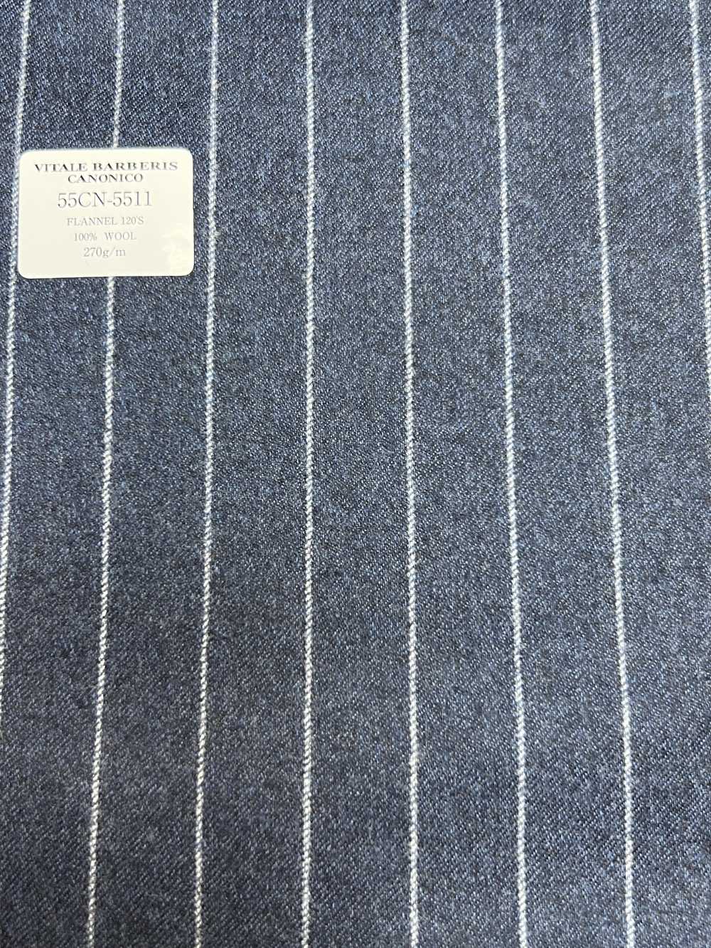 55CN5511 CANONICO FLANNEL 120'S Rayures Bleues[Textile] CANONIQUE
