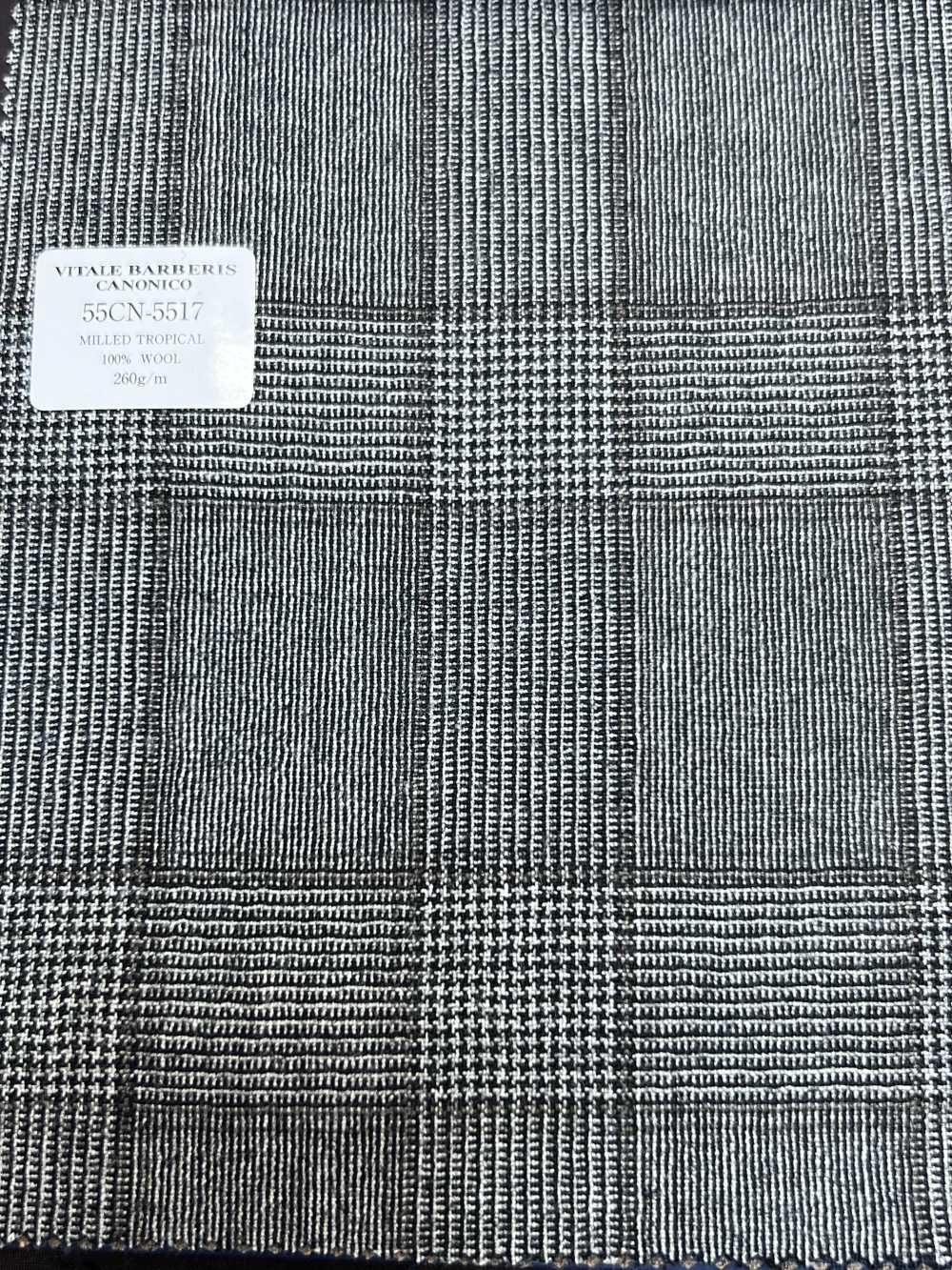 55CN5517 CANONICO MILLED TROPICAL Gris Glen Check[Textile] CANONIQUE