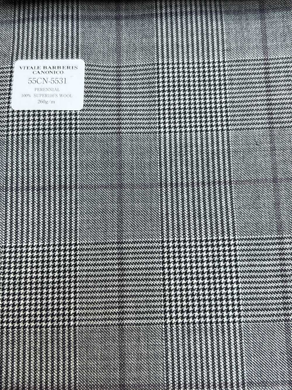 55CN5531 CANONICO PERENNIAL SUPER110'S Gris X Violet Glen Check[Textile] CANONIQUE
