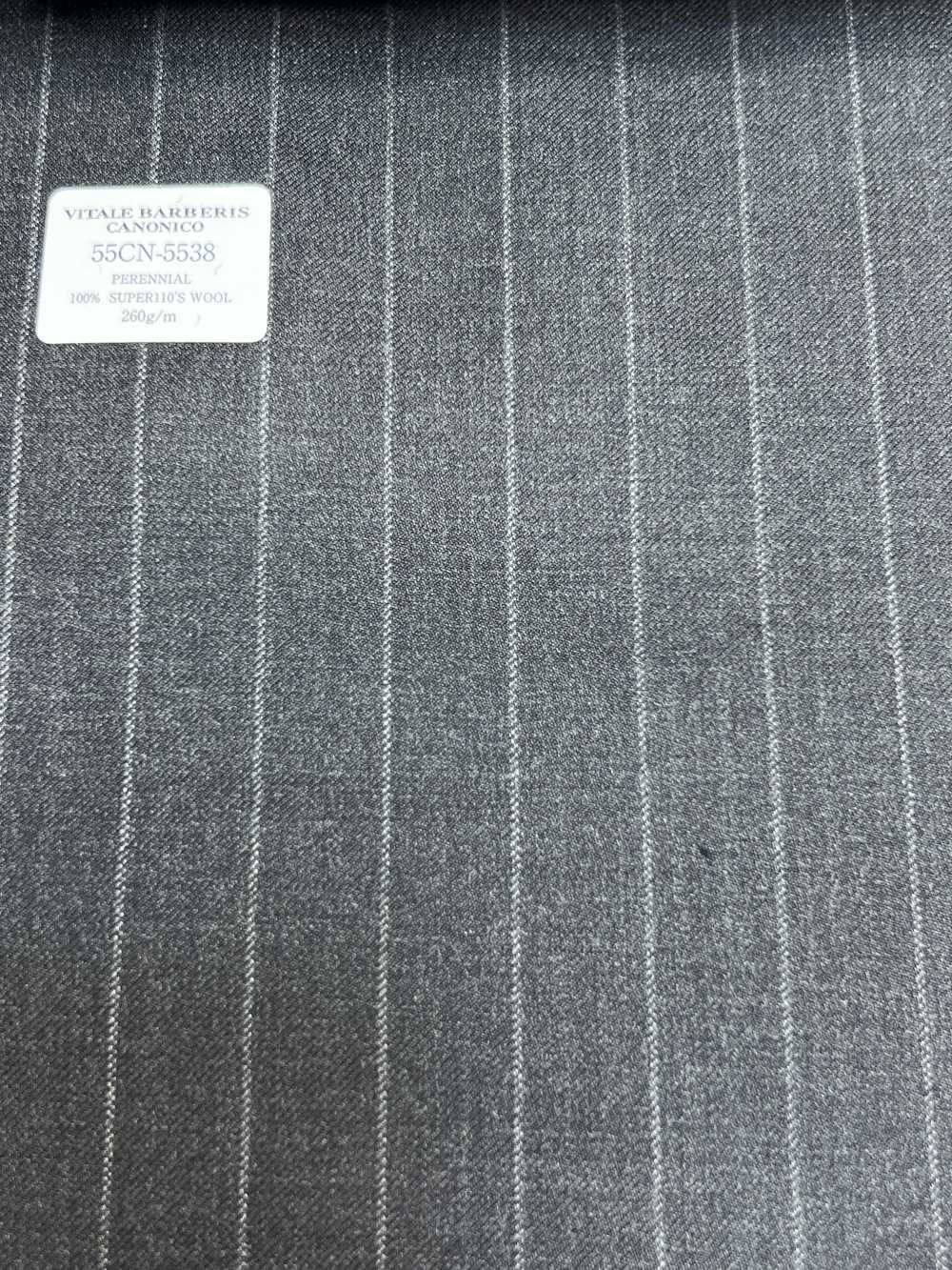 55CN5538 Canonico Perennial Super 110's Anthracite à Rayures Grises[Textile] CANONIQUE
