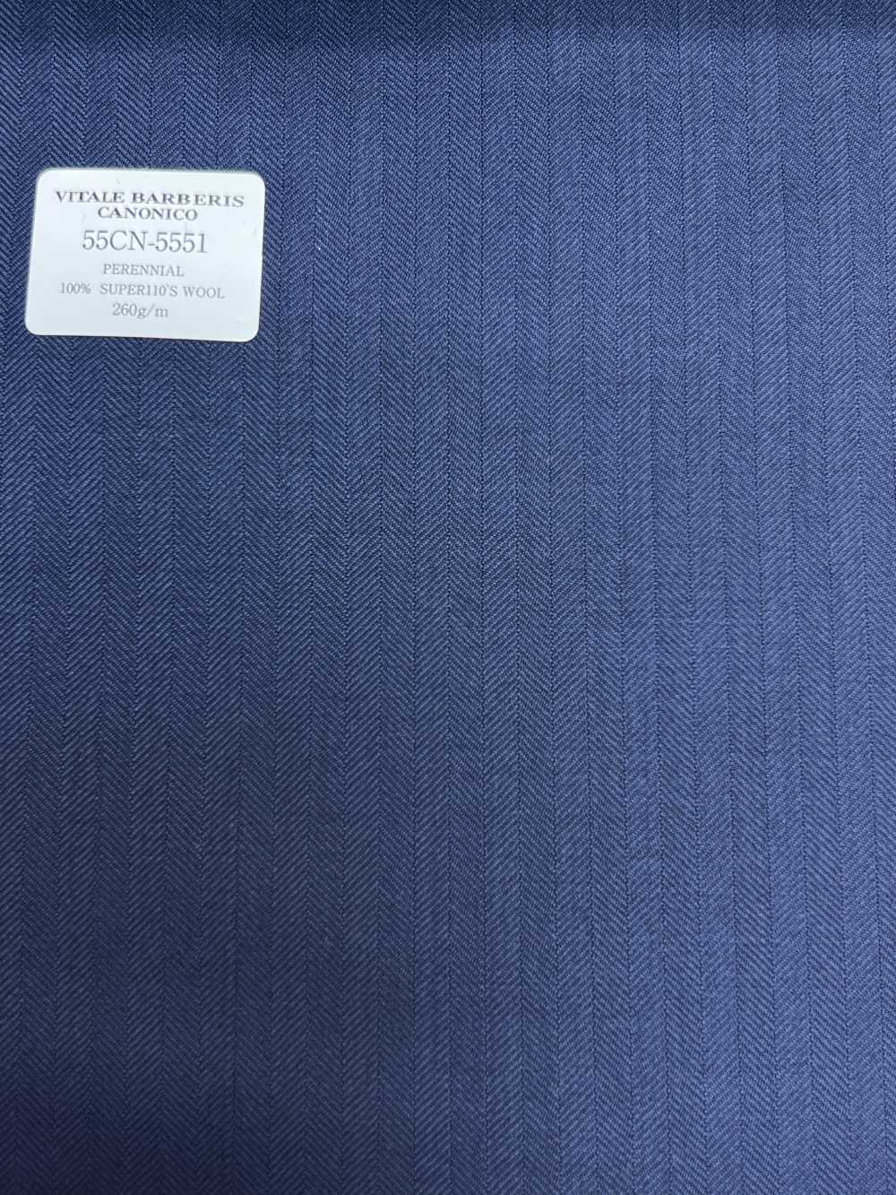 55CN5551 Canonico Perennial Super110's Navy Shadow Stripe[Textile] CANONIQUE