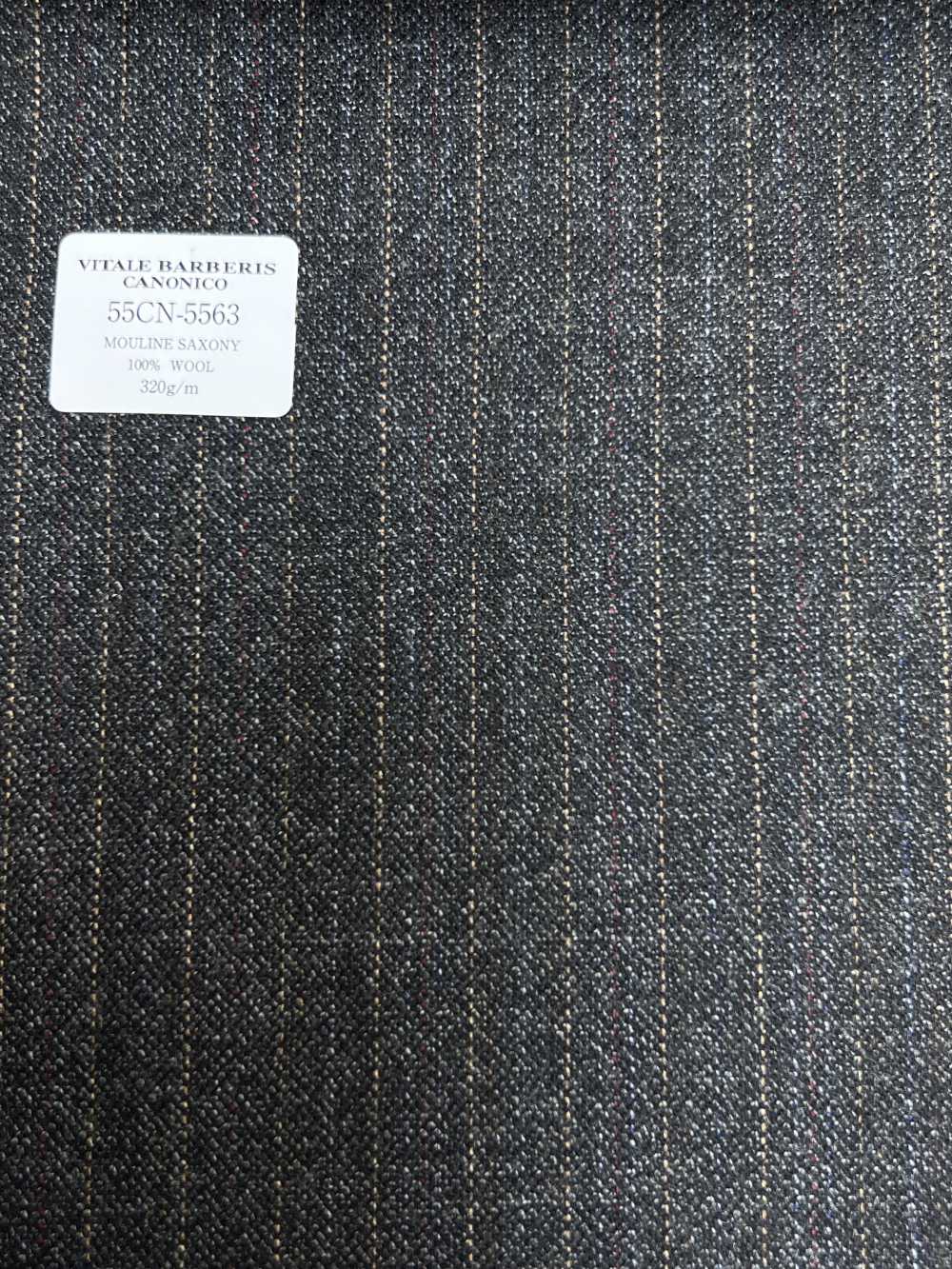 55CN5563 CANONICO MOULINE' SAXONY Rayure Grise[Textile] CANONIQUE