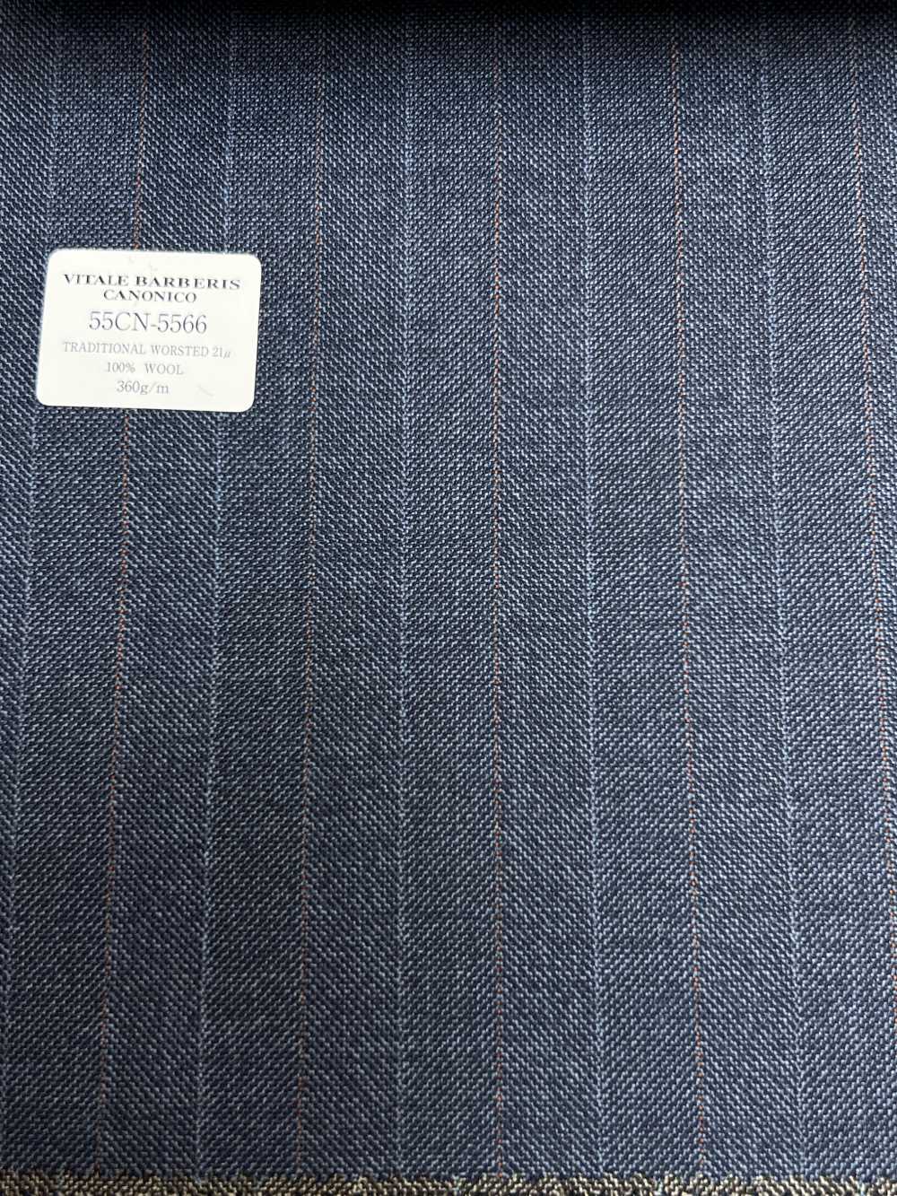 55CN5566 CANONICO TRADITIONAL WORSTED 21μ Bleu Marine à Rayures Alternées[Textile] CANONIQUE