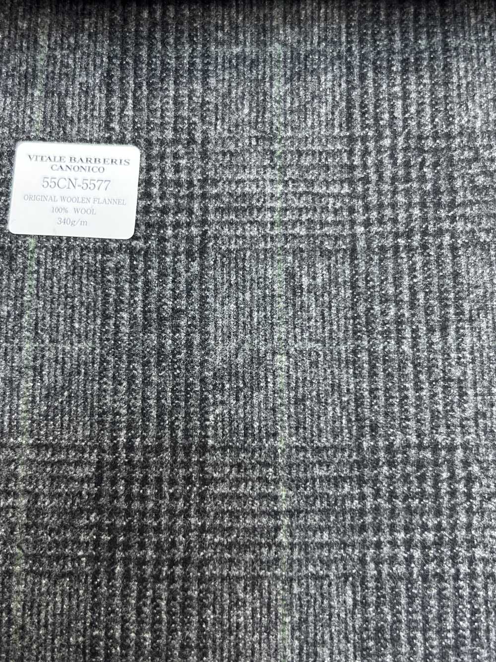 55CN5577 CANONICO ORIGINAL FLANELLE DE LAINE À CARREAUX GRIS GLEN[Textile] CANONIQUE