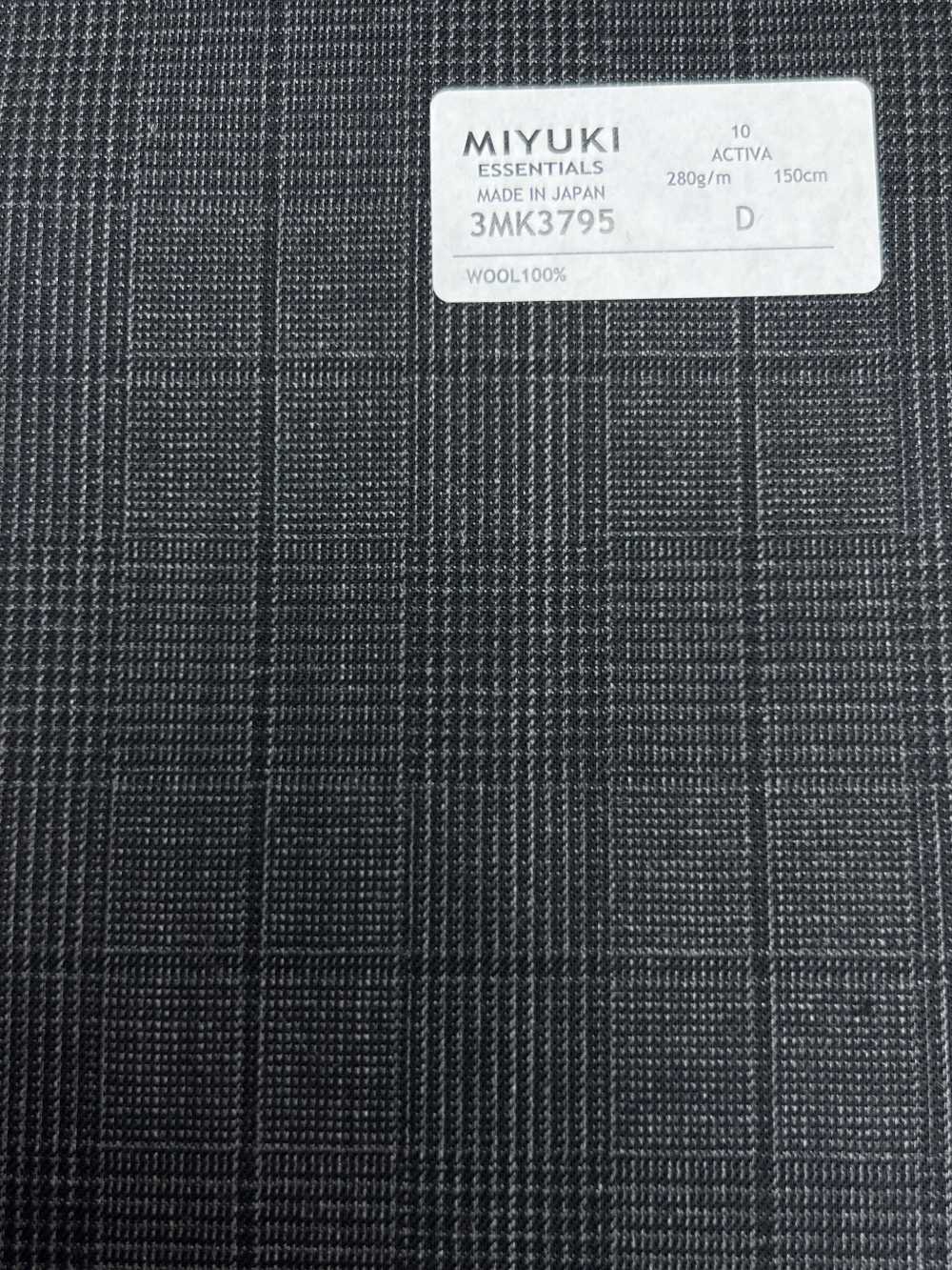 3MK3795 25AW ACTIVA Glen Check Anthracite Gris Ciel[Textile] Filatures De Laine Miyuki