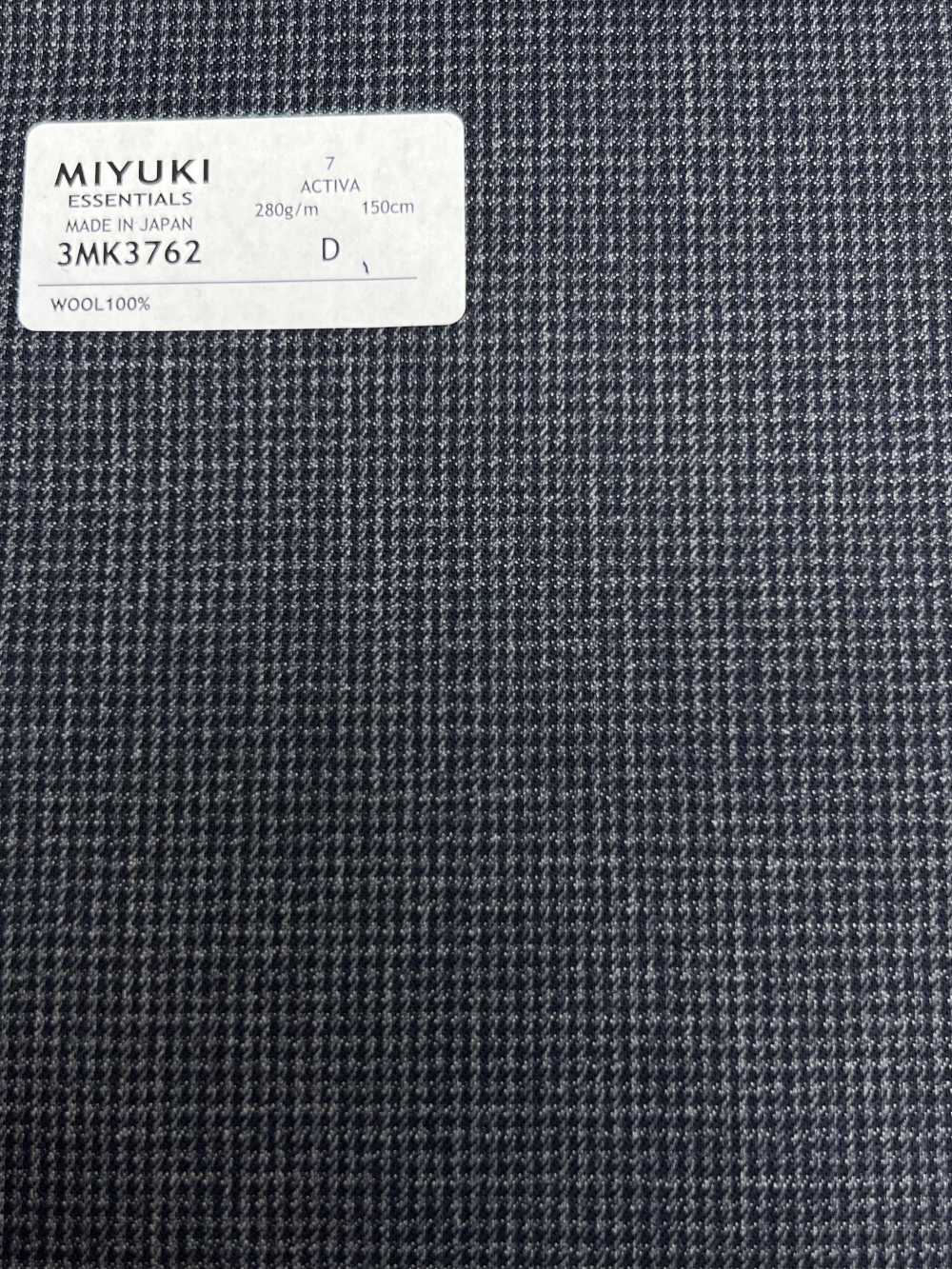 3MK3762 25AW ACTIVA Check Bleu Gris[Textile] Filatures De Laine Miyuki