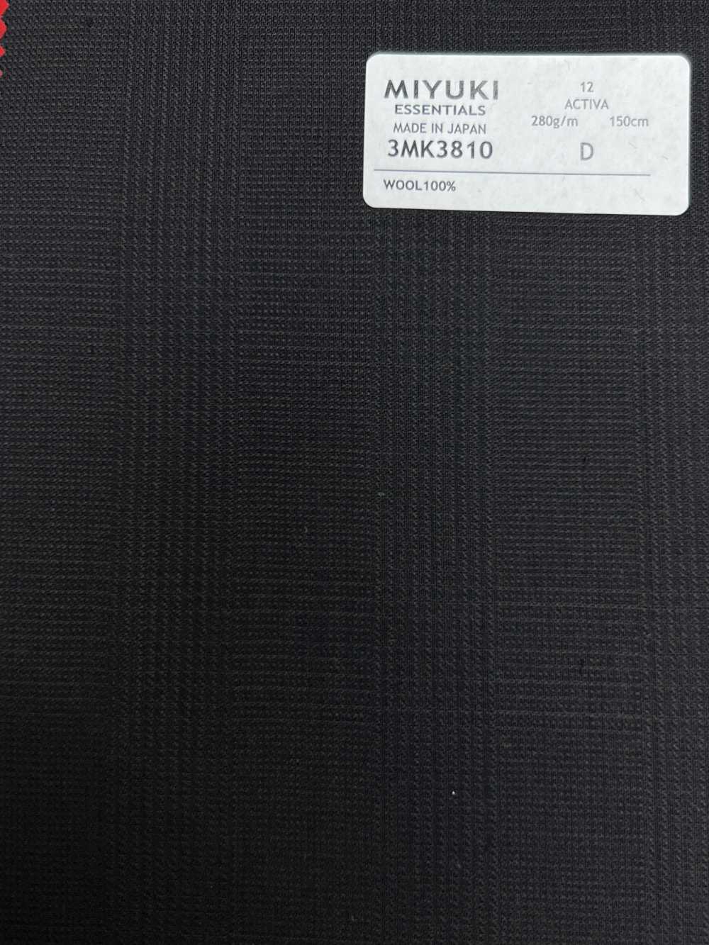 3MK3810 25AW ACTIVA Glen Check Marron Foncé[Textile] Filatures De Laine Miyuki