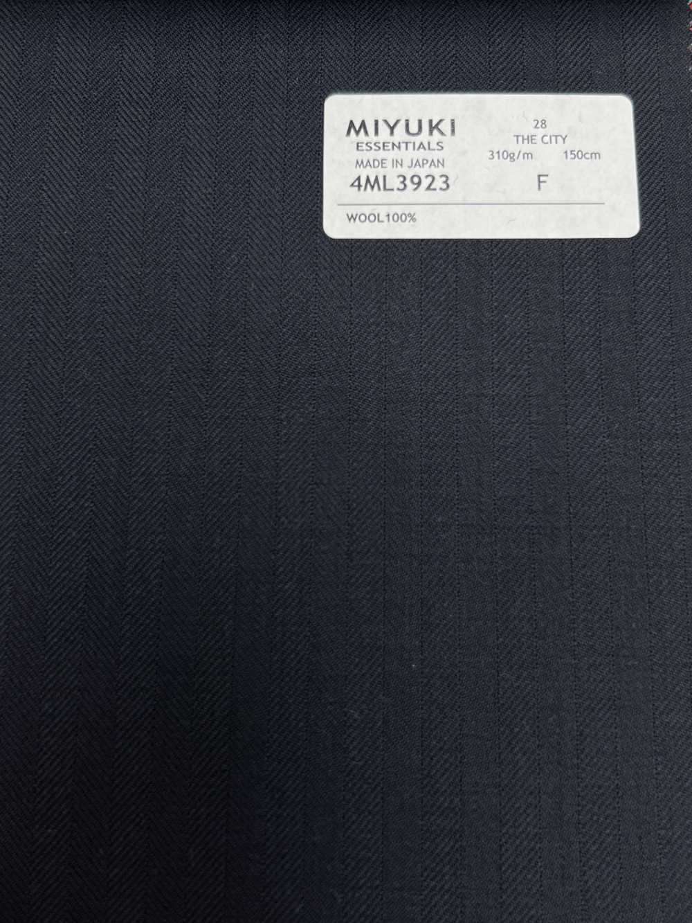 4ML3923 25AW THE CITY Bleu Marine à Chevrons[Textile] Filatures De Laine Miyuki