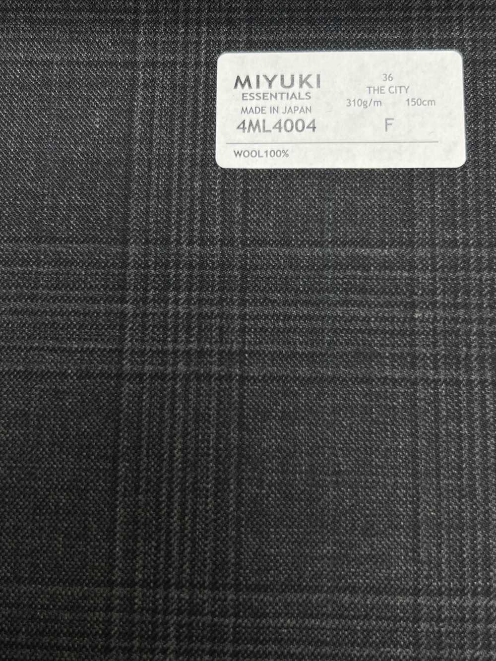 4ML4004 25AW THE CITY Gris à Carreaux Glen Alternatif[Textile] Filatures De Laine Miyuki