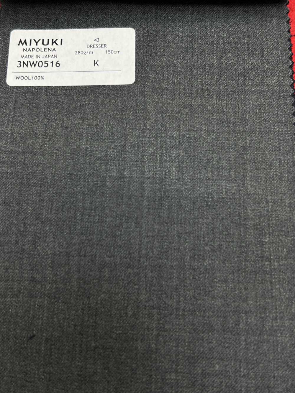 3NW0516 Commode 25AW NAPOLENA Twill Gris[Textile] Filatures De Laine Miyuki