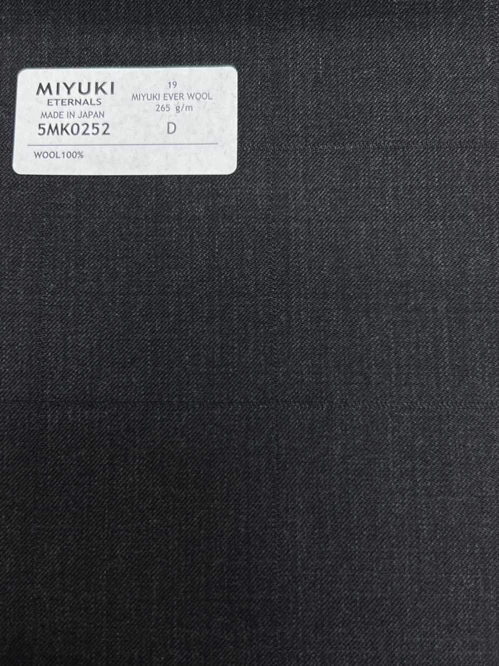 5MK0252 MIYUKI EVER WOOL Shadow Windowpane Anthracite Gris Ciel[Textile] Filatures De Laine Miyuki
