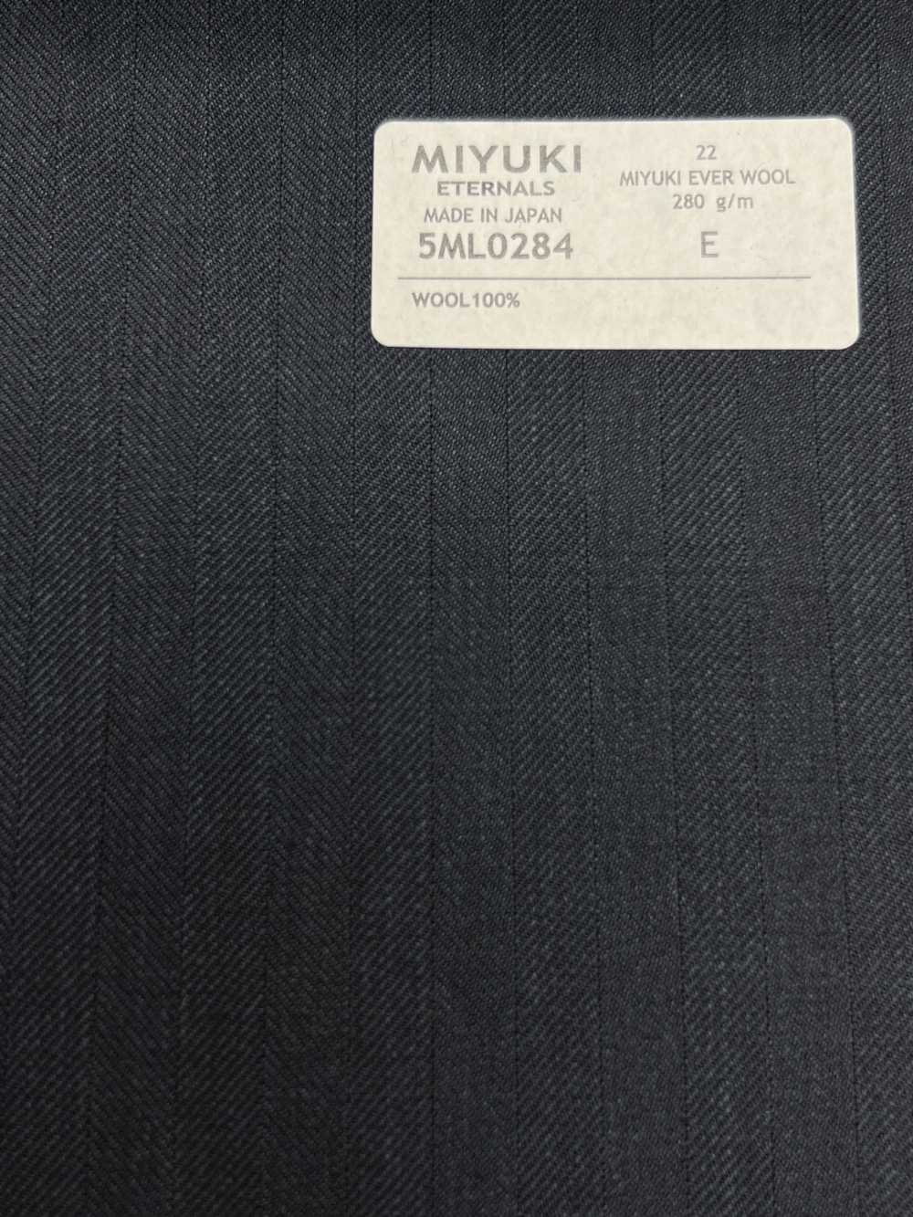 5ML0284 MIYUKI EVER WOOL Chevrons Bleu[Textile] Filatures De Laine Miyuki