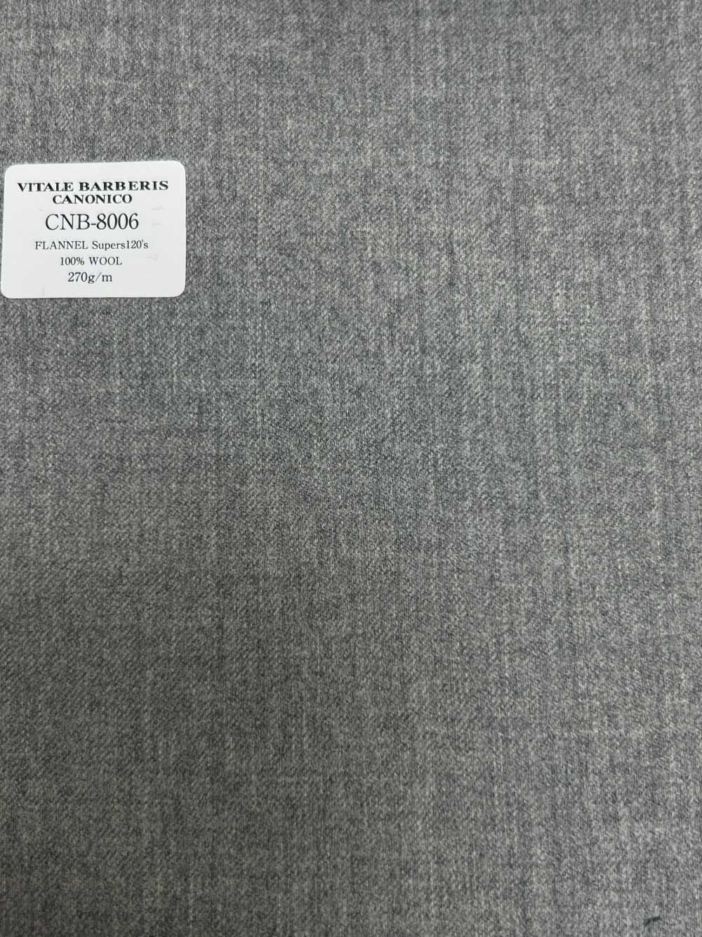 CNB8006 CANONICO Flanelle Standard Super 120's Gris Clair Sans Motif[Textile] CANONIQUE