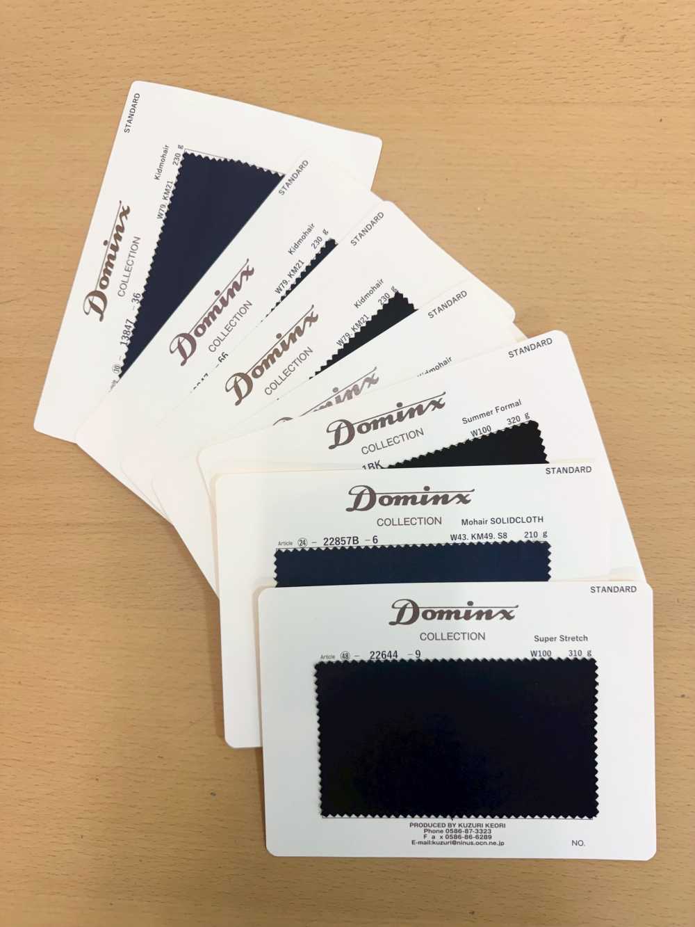 KZR-SAMPLE Carte D'exemple DOMINX[Carte D'échantillon] Tissu En Laine Kuzuri (DOMINX)