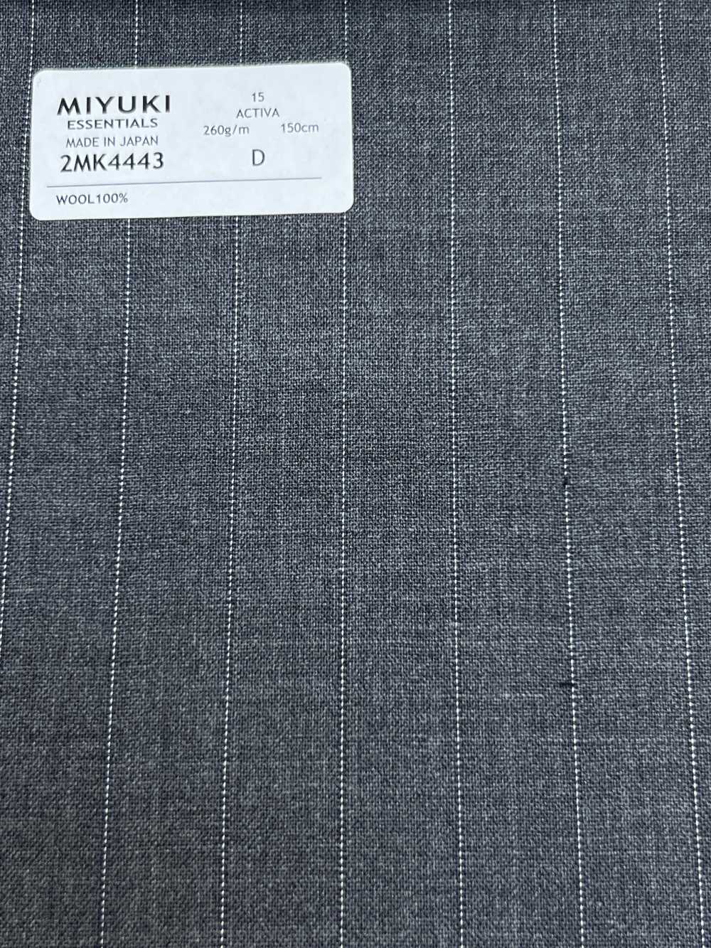 2MK4443 Tissu MIYUKI ESSENTIALS ACTIVA Rayures Gris Moyen[Textile] Filatures De Laine Miyuki
