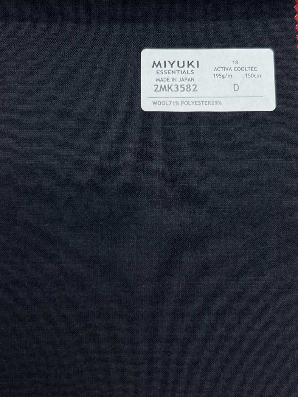 2MK3582 26SS Miyuki Textile MIYUKI ESSENTIALS ACTIVA COOLTEC Bleu Marine Sans Motif Filatures De Laine Miyuki