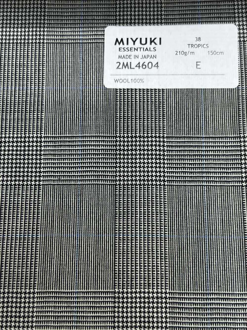 2ML4604 Collection 26SS Miyuki Textile MIYUKI Essentials TROPICS Gris Clair à Carreaux Filatures De Laine Miyuki