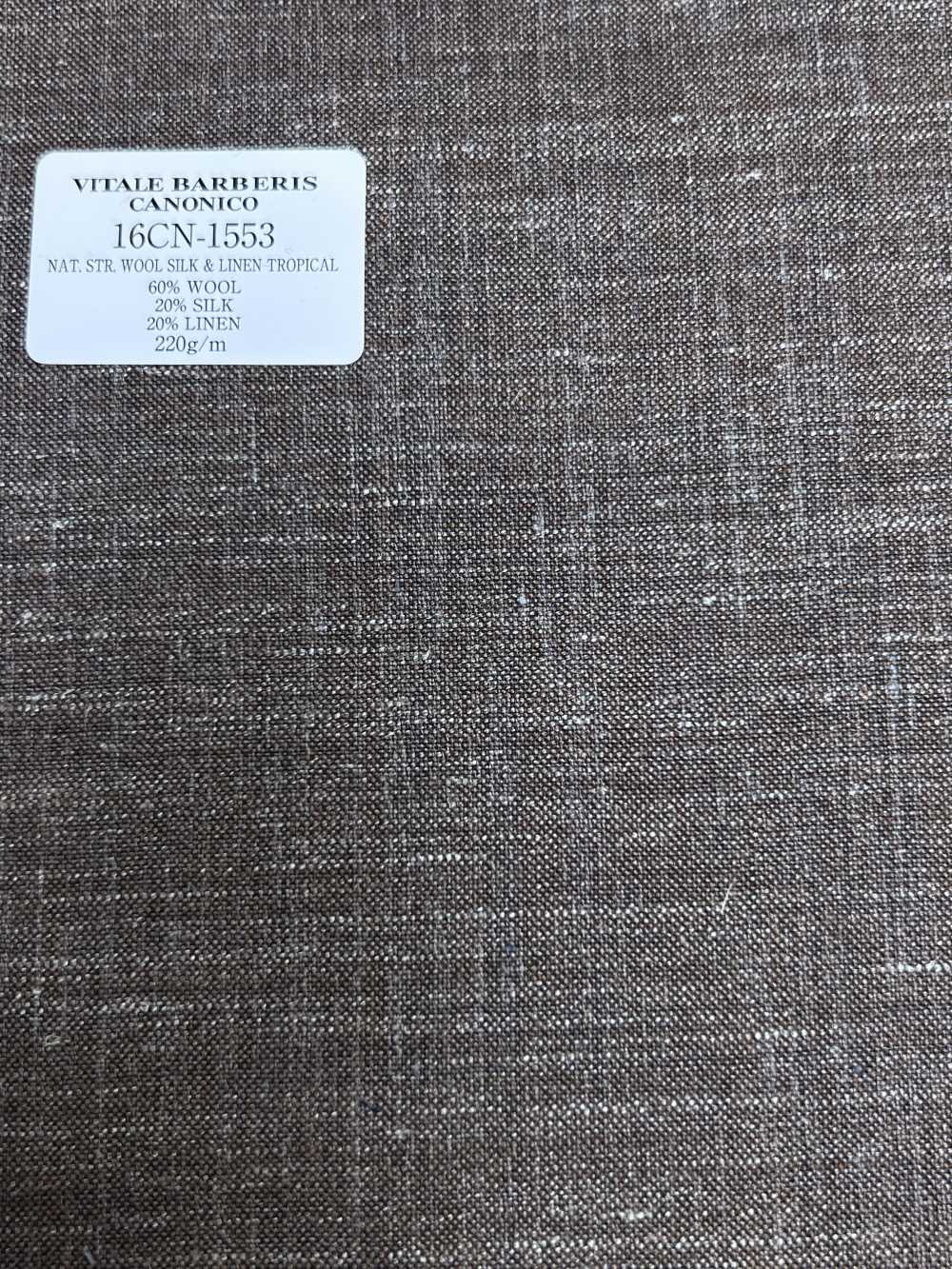 16CN1553 26SS VBC Vitale Barberis Canonico « SUPERSONIC » LAINE STRETCH NATURELLE SOIE ET ​​LIN TROPICAL[Textile] CANONIQUE